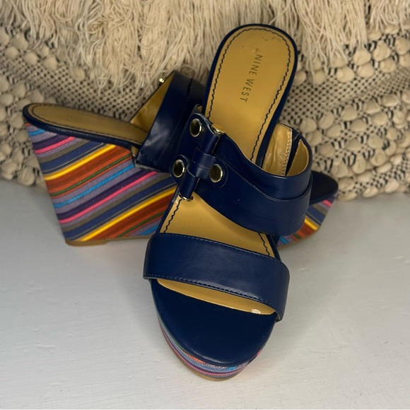 Vintage Nine West Rainbow Platform Heels - Picture 5 of 10